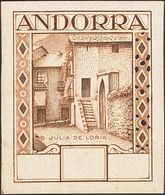 903 (*) 17P. 1929. Sin Valor, Castaño Rojizo. PRUEBA DE PUNZON, Sin Cifra Ni Valor Ni Pie De Imprenta. MAGNIFICA Y RARIS - Autres & Non Classés