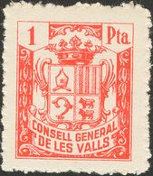 973 ** . 1954. Serie Completa (15 Cts, 25 Cts, 50 Cts Y 1 Pts). CONSELL GENERAL DE LES VALLS. MAGNIFICA. - Other & Unclassified