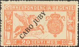 983 ** 18. 1919. 20 Cts Rojo. Variedad MARCO ROTO. MAGNIFICO Y RARO. - Cape Juby