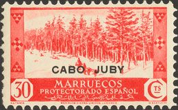 993 ** 80d. 1935. 30 Cts Rojo. DENTADO 10. MAGNIFICO. (Edifil 2012: +210€) - Cape Juby