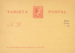 1069 (*) EPF1. (1896ca). 10 Ctvos Rojo Sobre Tarjeta Entero Postal Privada, Probablemente Realizada Por La Ilustración F - Fernando Po