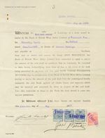 1070 SOBRE. 1927. 10 Cts Rojo Y 15 Cts Azul, Tres Sellos De TIMBRE MOVIL Sobre Un Documento De Duplicado De Letra De Cam - Fernando Po