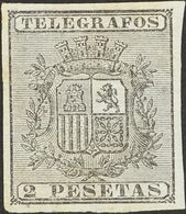 1248 (*) 9s. 1875. 2 Pts Gris Negro. SIN DENTAR. MAGNIFICO. - Puerto Rico