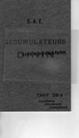 69- LYON-75-PARIS -LIVRE STE ACCUMULATEURS ELECTRIQUES-ALFRED DININ-92-NANTERRE-18. AV. MARECHAL JOFFRE-1929 - Bricolage / Technique