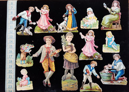 Lot De Decoupis Illustrés Theme Enfants , Vers 1900 - Enfants