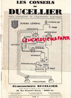 75- PARIS- CATALOGUE CONSEILS DE DUCELIER-ENTRETIEN EQUIPEMENT ELECTRIQUE AUTOMOBILE-AUTO-23 RUE ALEXANDRE DUMAS- - Automovilismo