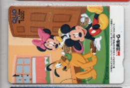 PHONECARD JAPAN DISNEY PREPAID QUO- USED - Disney