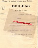 18 - ST SAINT AMAND- BELLE LETTRE BOILEAU-RUE PORTE MUTIN-FABRIQUE CARTONS BITUMES -USINE LA ROCHE-CARTONNERIE- 1906 - Old Professions