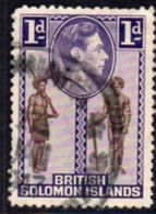 Solomon Islands 1939-51 1d Constable & Chief Definitive, Used, SG 61 (B) - British Solomon Islands (...-1978)