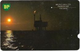 United Kingdom -  Oil Rigs - GPT, BP (Small Logo - Deep Notch), 100 Units, Text BP PET DE, Without CN, Used - Piattaforme Petrolifere