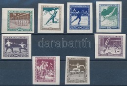 ** 1925 Sport (I.) Vágott Sor (80.000) / Mi 403-410 Imperforate Set - Other & Unclassified