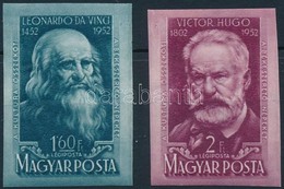 ** 1952 Leonardo Da Vinci és Victor Hugo Vágott Sor (9.000) - Sonstige & Ohne Zuordnung