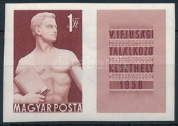 ** 1958 Keszthelyi Ifjúsági Találkozó Vágott Szelvényes Bélyeg (3.000) - Other & Unclassified