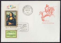 1974 Mona Lisa Vágott Szelvényes Bélyeg FDC (4.000) - Andere & Zonder Classificatie