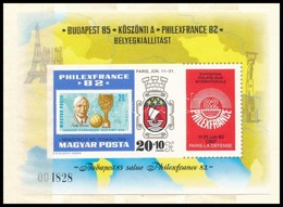 ** 1982 Philexfrance Vágott Blokk (3.500) (ujjlenyomat, Festékfolt) - Andere & Zonder Classificatie