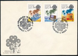 1983 Hírközlési Világév Vágott Sor 2 Db FDC-n (4.000) - Andere & Zonder Classificatie