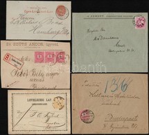 1873-1899 5 Db Küldemény, Közte 1 Db Díjjegyes, Zárt Levelez?lap és 1 Db Ajánlott Levél El?lap - Altri & Non Classificati