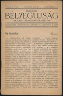 Magyar Bélyegújság I. évfolyam 1-2 Szám Budapest 1919 Nov. 25. - Andere & Zonder Classificatie