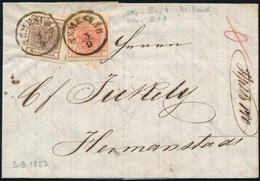 1853 Ívszéles 3kr + 6kr Levélen 'TEMESVÁR' - 'HERRMANNSTADT' - Other & Unclassified