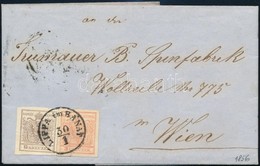 1856 3kr + 6kr Levélen 'LIPPA Im BÁNÁT' - 'WIEN' Nagyon Szép - Sonstige & Ohne Zuordnung