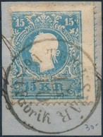 1858 15kr Képbe Fogazott, Több Lemezhibás Bélyeg / With Shifted Perforation, Plate Flaws 'TEMESVÁR Vorst. Fabrik' - Sonstige & Ohne Zuordnung