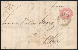 1866 5kr Levélen/ On Cover ,,LOSSONCZ' - ,,WIEN' - Autres & Non Classés