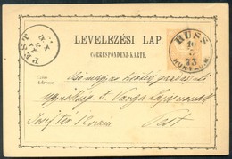 1873 Díjjegyes Levelez?lap / PS-card 'RUSS HUNYAD M.' - 'PEST' - Andere & Zonder Classificatie