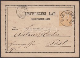 1874 Díjjegyes Levelez?lap / PS-card 'KIS ZOMBOR'-'BUDAPEST' - Andere & Zonder Classificatie