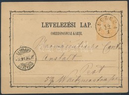 1874 Díjjegyes Levelez?lap / PS-card 'KUCZURA' - 'BUDAPEST' - Andere & Zonder Classificatie