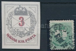 O 1874 3kr Felirat és értékszám Utánmetszéssel (ex Lovász) - Altri & Non Classificati