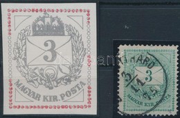 O 1874 3kr Durva Ill. Finom Gyöngyjavítással (ex Lovász) - Andere & Zonder Classificatie