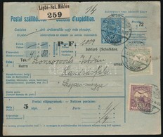 1916 Csomagszállító 72f (1904-es Turul) Bérmentesítéssel ,,LIPTÓSZENTMIKLÓS' - Lándzsásötfalu - Other & Unclassified