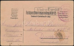 1916 Tábori Posta Levelez?lap 'S.M.S. Szamos' Piros Bélyegzéssel - Altri & Non Classificati