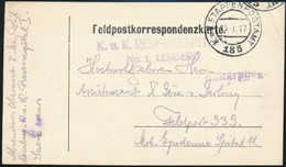 1917 Tábori Posta Levelez?lap / Field Postcard 'K.u.k RESERVESPITAL No.1. LEMBERG' + 'EP 185' - Andere & Zonder Classificatie