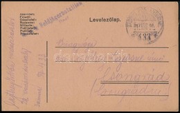 1917 Tábori Posta Levelez?lap 'K.u.k. Feldjägerbataillon No.28. Post' + 'TP 433 A' - Sonstige & Ohne Zuordnung