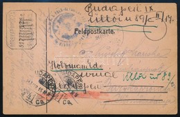 1917 Tábori Lap ,,BÁRSKAPRONCZA'postai ügynökség érkezési Bélyegz?vel, Továbbküldve - Andere & Zonder Classificatie