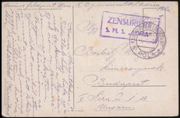 1918 Tábori Posta Képeslap 'S.M.S. ADRIA' + 'MFP POLA' - Sonstige & Ohne Zuordnung
