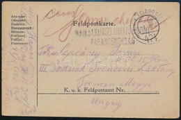 1918 Tábori Posta Levelez?lap / Field Postcard 'M.KIR. 51. HADOSZT. KIKÉPZ?CSOPORT PARANCSNOKSÁG' + 'FP 474 B' - Sonstige & Ohne Zuordnung