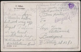 1919 Vörös Hadsereg Tábori Postai Levelez?lap / Red Army Field Postcard 'BUDAPESTI I. VÖRÖS GYALOGEZRED ZÁSZLÓALJ PARANC - Andere & Zonder Classificatie