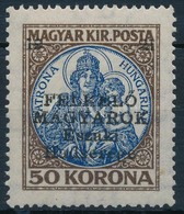 ** Nyugat-Magyarország V. 1921 Koronás Madonna 50K (80.000) / Mi 57 Signed: Bodor (apró Rozsdafolt / Stain) - Sonstige & Ohne Zuordnung