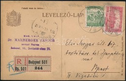 1925 Ajánlott Budapesti Helyi Levelez?lap - Altri & Non Classificati