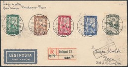 1933 Ajánlott Légi Levél Párizsba, Visszaküldve / Registered Airmail Cover To Paris, Returned - Andere & Zonder Classificatie