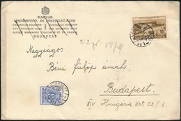 1938 Budapest Helyi Levél 8f Kék Portóval - Andere & Zonder Classificatie