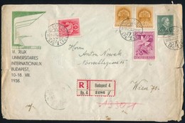 1939 Ajánlott Levél 5 Bélyeges Bérmentesítéssel, Cenzúrázva / Registered Censored Cover With 5 Stamps Franking 'BUDAPEST - Andere & Zonder Classificatie