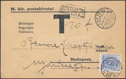 1939 Budapest Helyi Levél 20f Kék Portóval - Andere & Zonder Classificatie