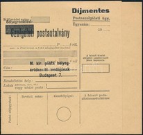 1940 Használatlan Díjmentes Szolgálati Postautalvány, Teljes - Sonstige & Ohne Zuordnung