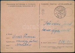 1942 Tábori Levelez?lap ,,Eger - Füzesabony JR' Mozgóposta Bélyegz?vel - Sonstige & Ohne Zuordnung