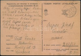 1943 Tábori Levelez?lap ,,Túrkeve - Mez?túr Jm' Mozgóposta Bélyegz?vel - Andere & Zonder Classificatie