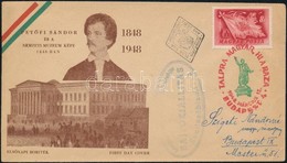 1948 Centenárium 8f FDC Pet?fi Díszborítékon Nyomtatványként Feladva - Andere & Zonder Classificatie