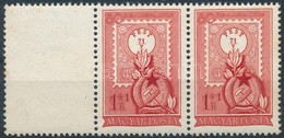 ** 1951 80 éves A Magyar Bélyeg 1Ft Pár Bal Oldali üres Mez?vel (9.000++) / Mi 1202 Pair With Blank Field On The Left Si - Other & Unclassified